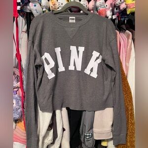 Victorias Secret Pink Cropped Long Sleeve